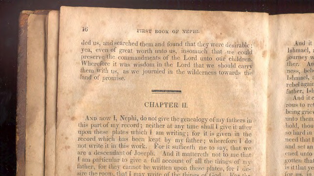 Original chapter breaks in the Book of Mormon, 1 Nephi II, 1 Nephi 6