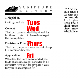 Scripture Mastery: Daily class reciting