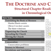 Structural chapter reading chart: The Doctrine and Covenants