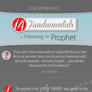 Ezra Taft Benson, fourteen fundamentals in following the prophet infographic, Jelaire Richardson