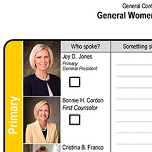 General conference women’s session notes worksheet