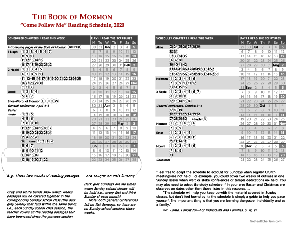 ics calendar book of mormon reading schedule 2021 Come Follow Me Reading Schedule Book Of Mormon 2020 Nathanrichardson Com ics calendar book of mormon reading schedule 2021