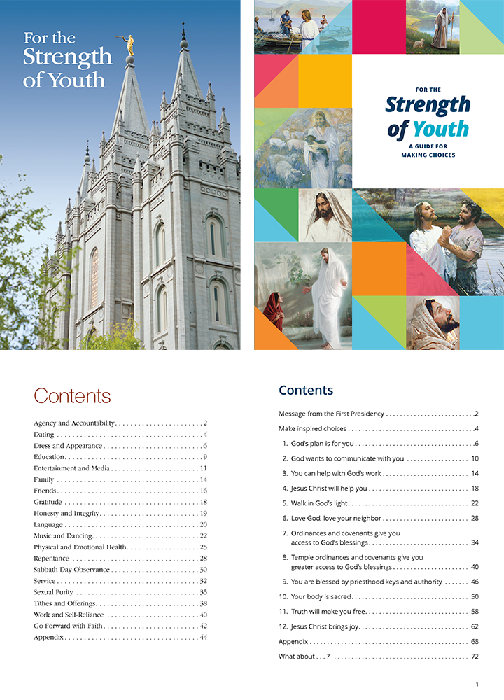 FSY Guide ToC table of contents comparison 2011 2026