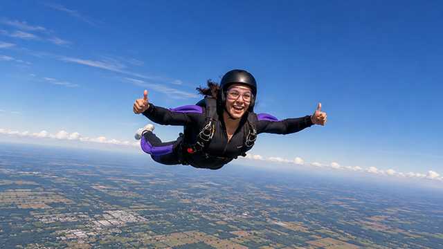 skydiving woman 