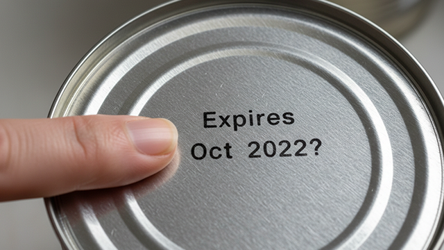 metal can with expiration date Oct 2022?