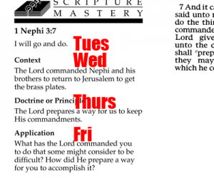 Scripture Mastery: Daily class reciting